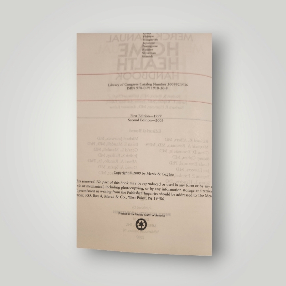 The Merck Manual of Medical Information: Home Edition Merck Manual Home - Picture 11 of 12